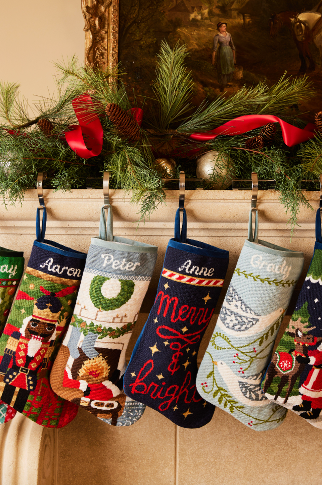 PREORDER FOR 2026: Gifting Nutcracker Full Size Needlepoint Christmas Stocking
