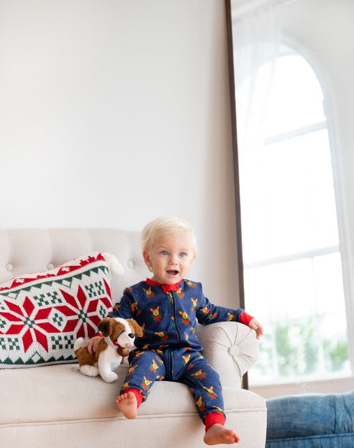 Size 6MO: Dasher Zip Up Pajamas
