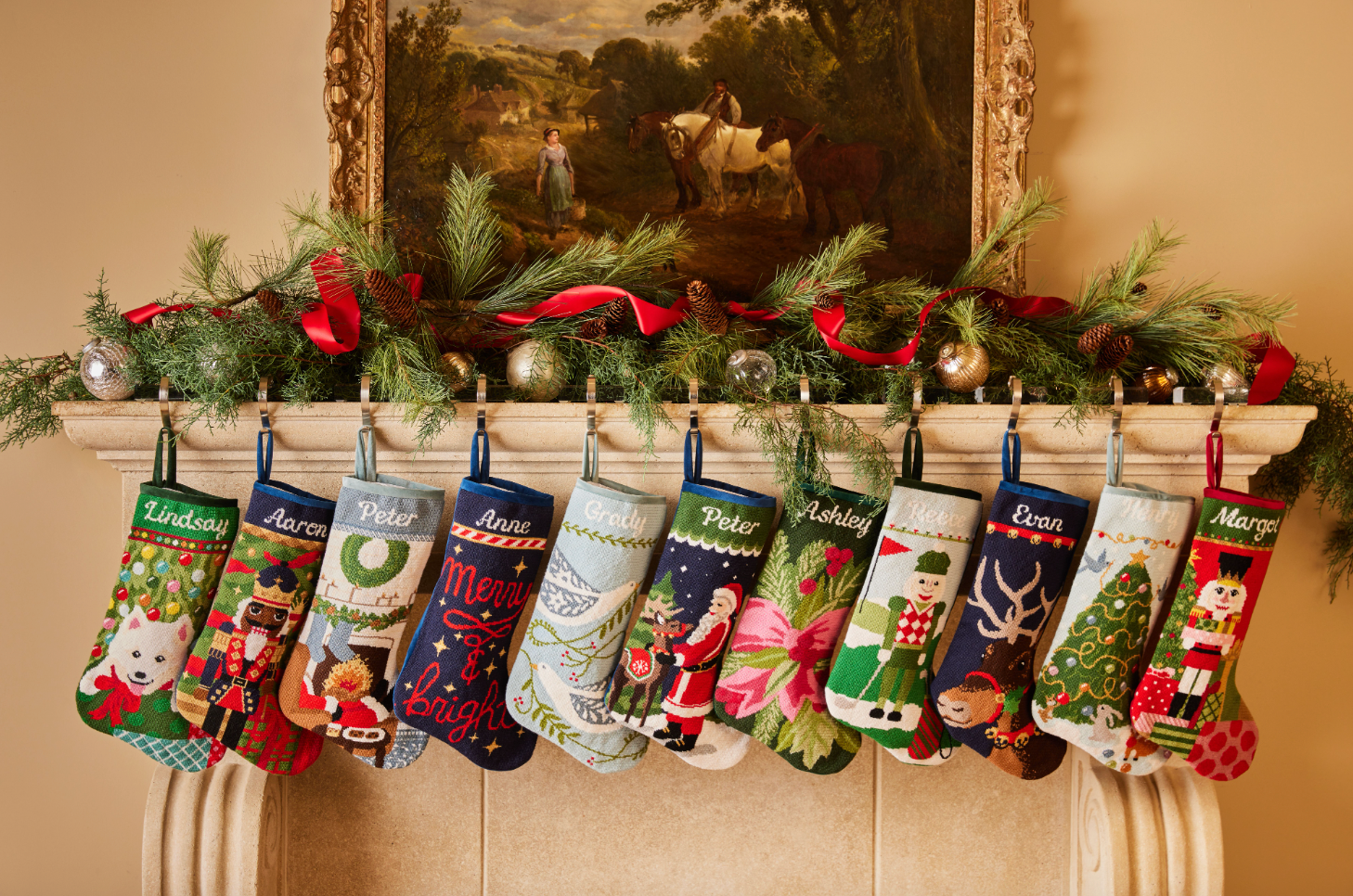 PREORDER FOR 2026: Gifting Nutcracker Full Size Needlepoint Christmas Stocking