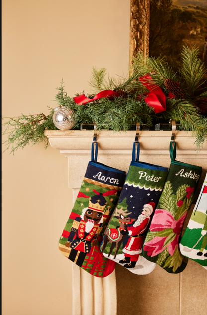 PREORDER FOR 2026: Gifting Nutcracker Full Size Needlepoint Christmas Stocking