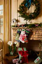 PREORDER FOR 2026: Sleigh Ride Santa Full Size Needlepoint Christmas Stocking