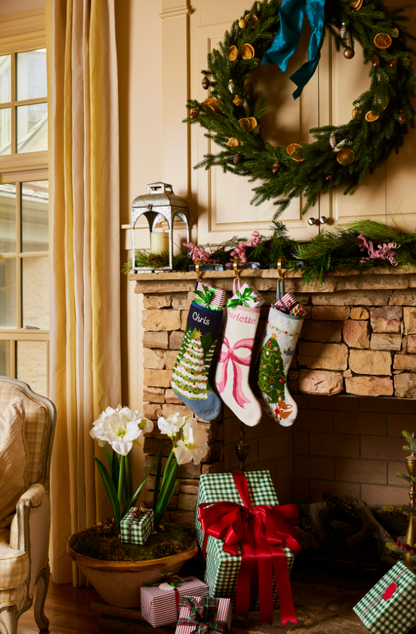 PREORDER FOR 2026: Woodland Creatures Full Size Needlepoint Christmas Stocking