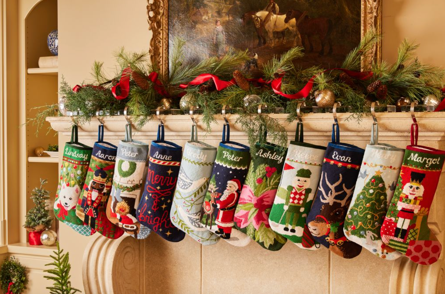 PREORDER FOR 2026: Peace on Earth Full Size Needlepoint Christmas Stocking