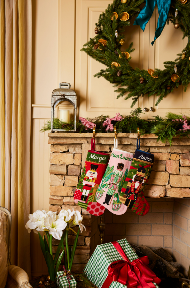 PREORDER FOR 2026: Gifting Nutcracker Full Size Needlepoint Christmas Stocking