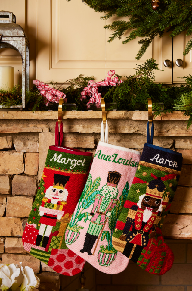 PREORDER FOR 2026: Gifting Nutcracker Full Size Needlepoint Christmas Stocking