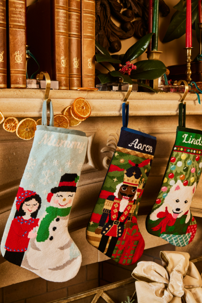 PREORDER FOR 2026: Gifting Nutcracker Full Size Needlepoint Christmas Stocking