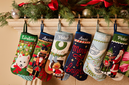 PREORDER FOR 2026: Gifting Nutcracker Full Size Needlepoint Christmas Stocking