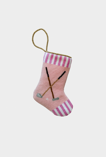 Tee Time Tidings in Pink (Golf Clubs)