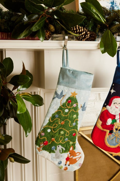 PREORDER FOR 2026: Woodland Creatures Full Size Needlepoint Christmas Stocking