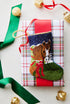 Bauble Stockings nestled within festive holiday ornaments