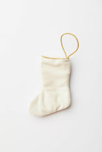 Back view of Carol of the Bells needlepoint stocking with solid white velvet backing