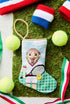 Tennis-themed Bauble Stockings styled with tennis balls and sporty accents