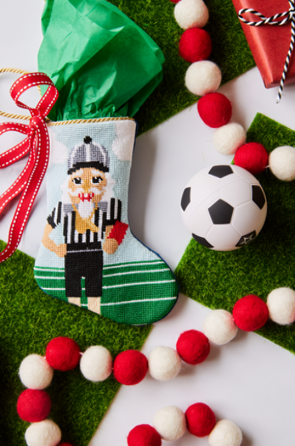 Blow Whistle Soccer Referee Nutcracker