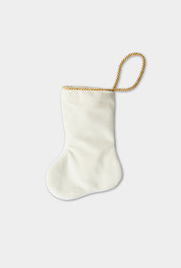 Back view of Seaside Serenity needlepoint stocking with solid white velvet backing