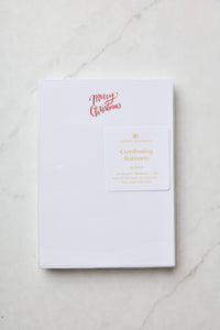 Bauble Stockings Stationery Merry Christmas Coordinating Stationery