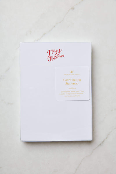 Bauble Stockings Stationery Merry Christmas Coordinating Stationery