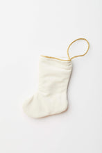Back view of Alpine Christmas Candle Bauble Stockings with solid white velvet backing
