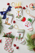 Holiday-themed Bauble Stockings displayed on Christmas setting