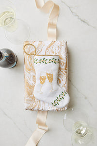 Bauble Stockings displayed with wedding-themed decorations and pastel-colored accents for a festive celebratory setting