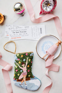 Bauble Stockings styled with pink laces and ornaments