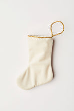 Back view of Hunky Dory Elf needlepoint stocking with solid white velvet backing