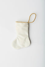 Back view of Sitting Like Royalty in Pink Bauble Stockings with solid white velvet backing